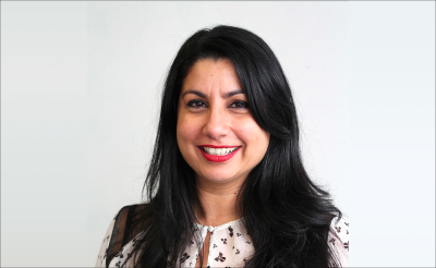 A portrait of Homaxi Irani